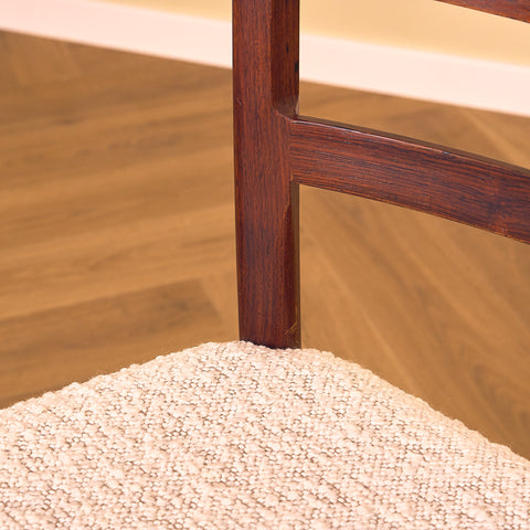 Danish dining chairs in Santos rosewood by Schou Andersen Furniture Factory