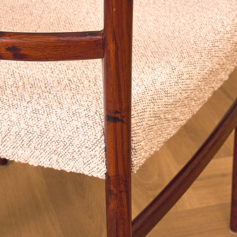 Danish dining chairs in Santos rosewood by Schou Andersen Furniture Factory
