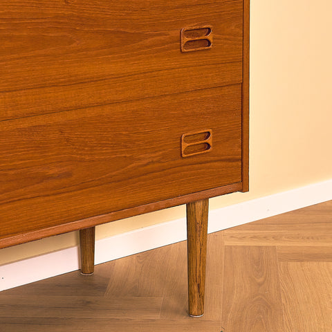 Danish Tall Chest of Drawers in Teak