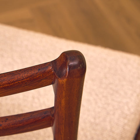 Danish dining chairs in Santos rosewood by Schou Andersen Furniture Factory