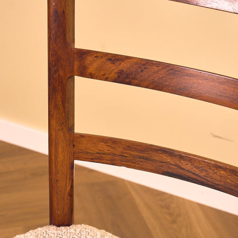 Danish dining chairs in Santos rosewood by Schou Andersen Furniture Factory