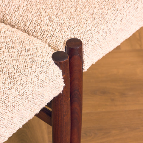 Danish dining chairs in Santos rosewood by Schou Andersen Furniture Factory