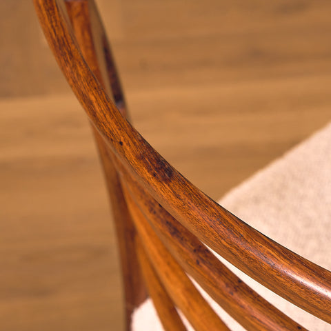 Danish dining chairs in Santos rosewood by Schou Andersen Furniture Factory