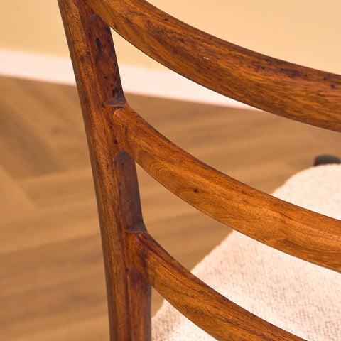 Danish dining chairs in Santos rosewood by Schou Andersen Furniture Factory