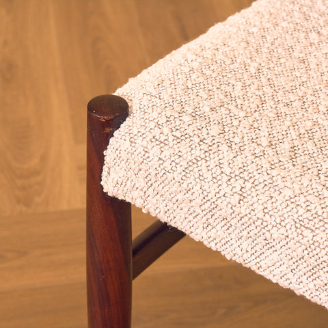 Danish dining chairs in Santos rosewood by Schou Andersen Furniture Factory