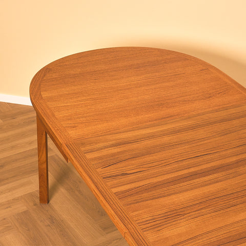 Swedish oval dining table in teak by Nils Jonsson for Troeds
