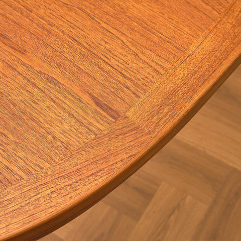 Swedish oval dining table in teak by Nils Jonsson for Troeds