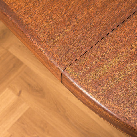 Danish round dining table in mahogany by Bramin