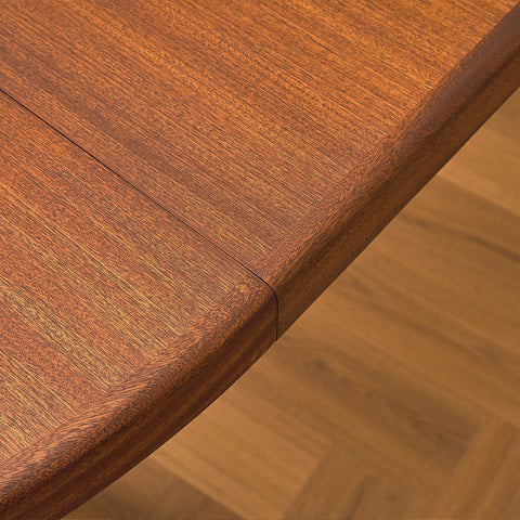 Danish round dining table in mahogany by Bramin