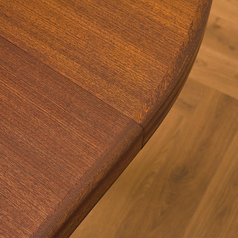 Danish round dining table in mahogany by Bramin