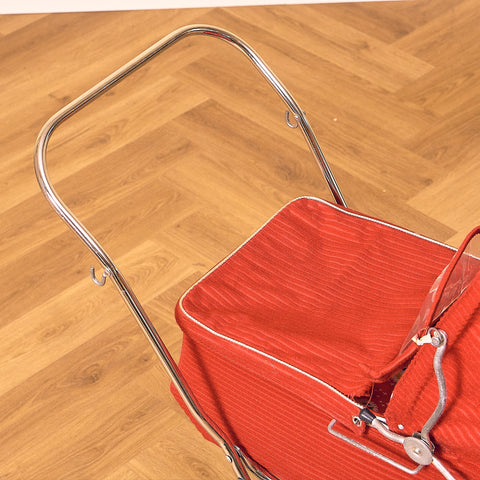 Swedish doll stroller in chrome by Emmaljunga