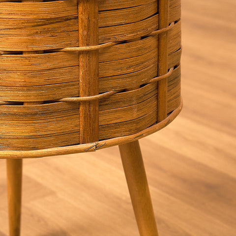 Swedish sewing box / side table in beech