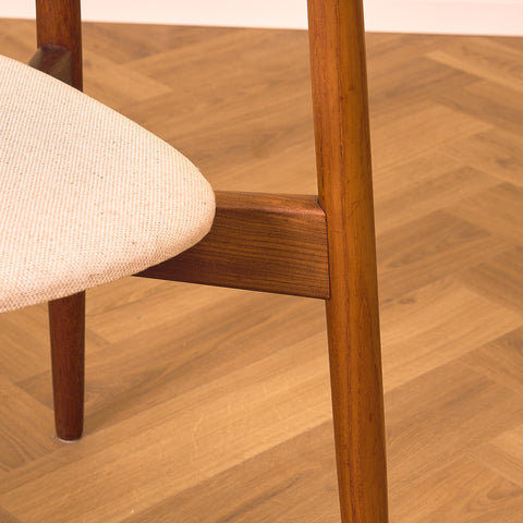 Single danish dining chairs in teak by Harry Østergaard