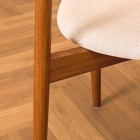 Single danish dining chairs in teak by Harry Østergaard
