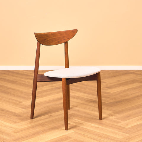 Single danish dining chairs in teak by Harry Østergaard