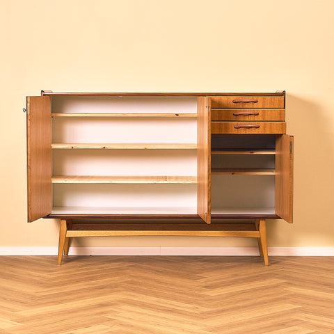Swedish Highboard in Teak and Oak, 1950s