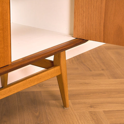 Swedish Highboard in Teak and Oak, 1950s