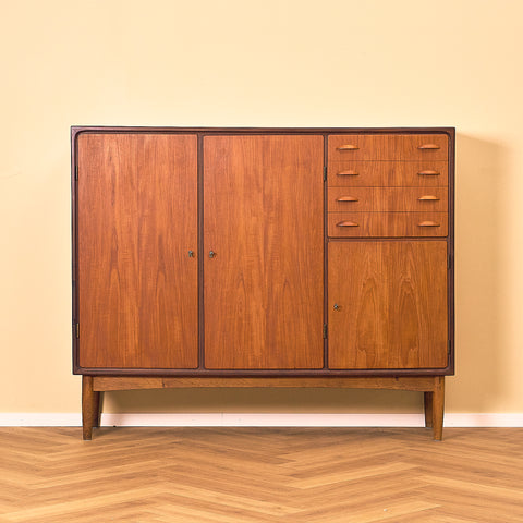 Danish Mid-Century Dark Teak Highboard
