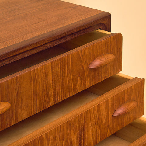 Danish Mid-Century Dark Teak Highboard