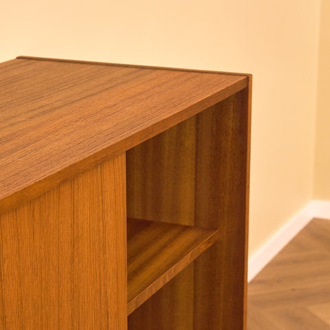 Danish Cabinet with Sliding Doors in Teak