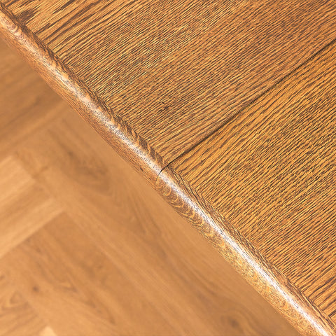 Danish oval dining table in smoked oak by Skovby