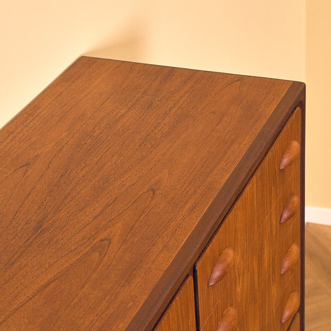 Danish Mid-Century Dark Teak Highboard