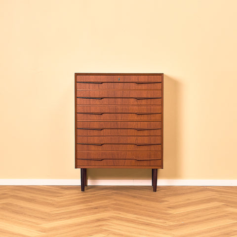 Tall Teak Chest of Drawers by J.G. Møbler, 1950s