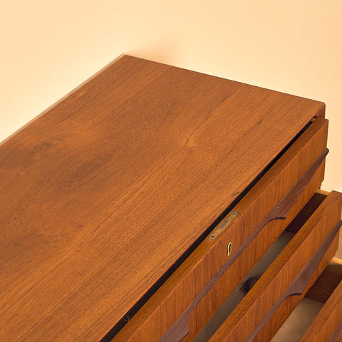 Tall Teak Chest of Drawers by J.G. Møbler, 1950s