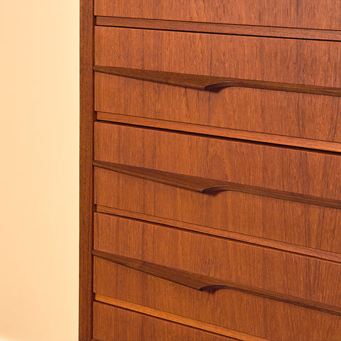 Tall Teak Chest of Drawers by J.G. Møbler, 1950s