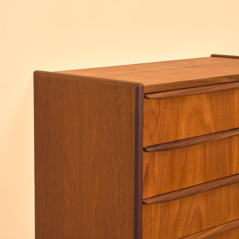 Danish Teak Chest of Drawers, 1950s