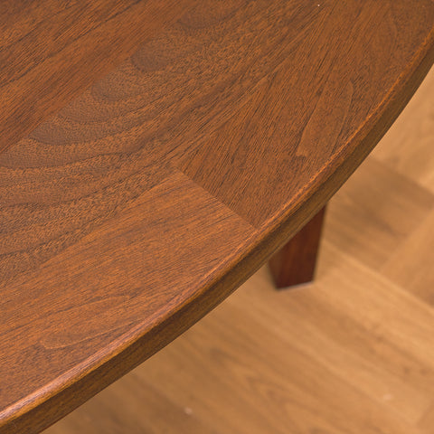 Swedish round dining table in walnut by Nils Jonsson for Troeds