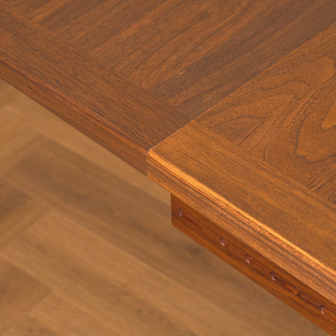 Swedish round dining table in walnut by Nils Jonsson for Troeds