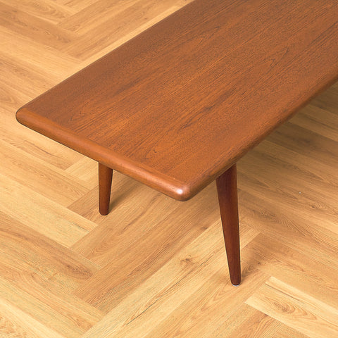 Danish coffee table in teak by Jacob Nielsen & Sonner Møbelfabrik