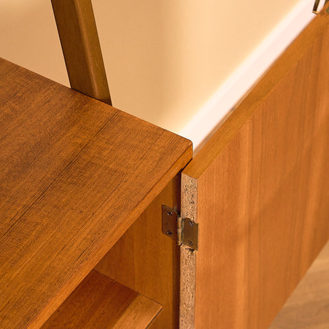 Swedish bookshelf in teak and beech