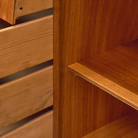 Swedish bookshelf in teak and beech