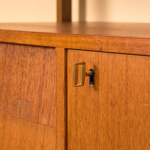 Swedish bookshelf in teak and beech