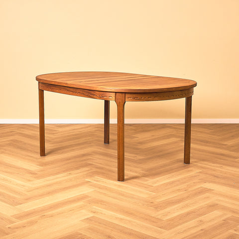 Swedish oval dining table in walnut by Nils Jonsson for Troeds