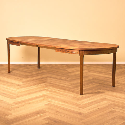 Swedish oval dining table in walnut by Nils Jonsson for Troeds