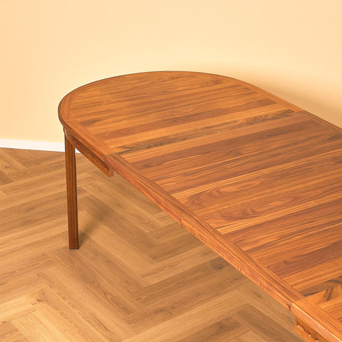 Swedish oval dining table in walnut by Nils Jonsson for Troeds