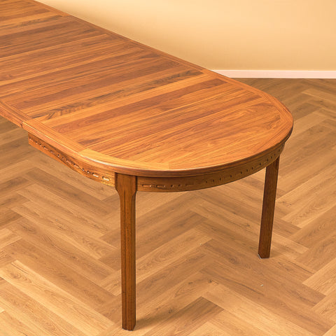 Swedish oval dining table in walnut by Nils Jonsson for Troeds