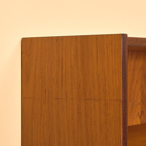 Danish bookshelf in teak and walnut