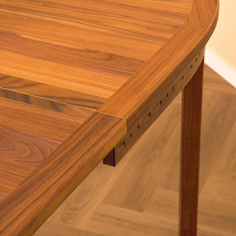 Swedish oval dining table in walnut by Nils Jonsson for Troeds