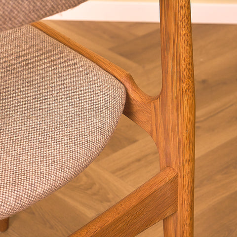 Danish set of 4 dining chairs in oak by Erik Buch for Nova Stolefabrik