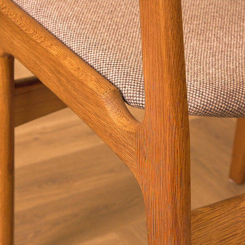 Danish set of 4 dining chairs in oak by Erik Buch for Nova Stolefabrik