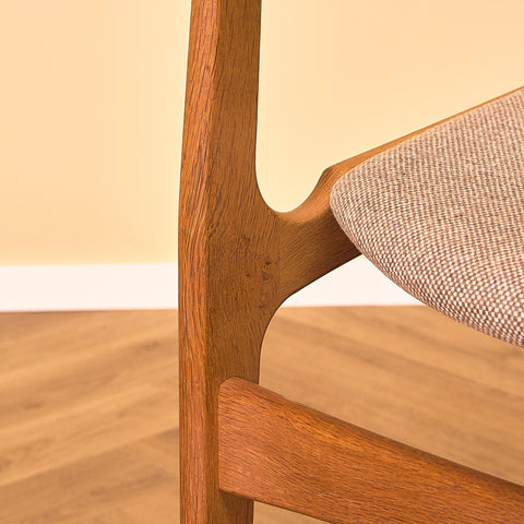 Danish set of 4 dining chairs in oak by Erik Buch for Nova Stolefabrik