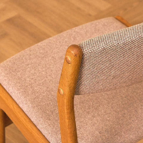 Danish set of 4 dining chairs in oak by Erik Buch for Nova Stolefabrik