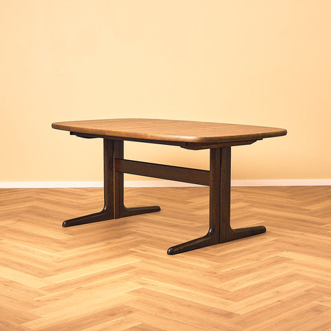Danish dining table in smoked oak by Skovby