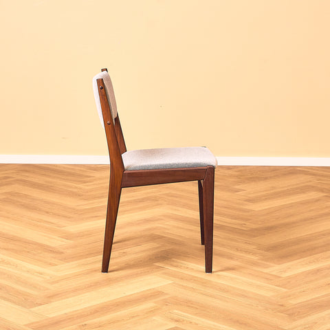 Danish dining chairs in walnut by Poul M. Volther for Frem Røjle