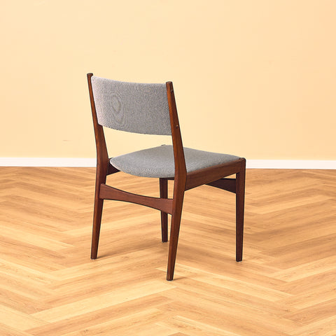 Danish dining chairs in walnut by Poul M. Volther for Frem Røjle