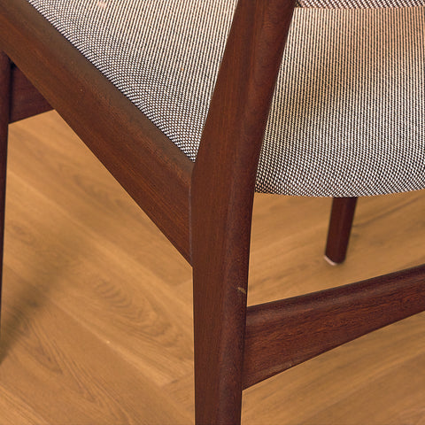 Danish dining chairs in walnut by Poul M. Volther for Frem Røjle